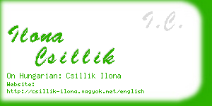 ilona csillik business card